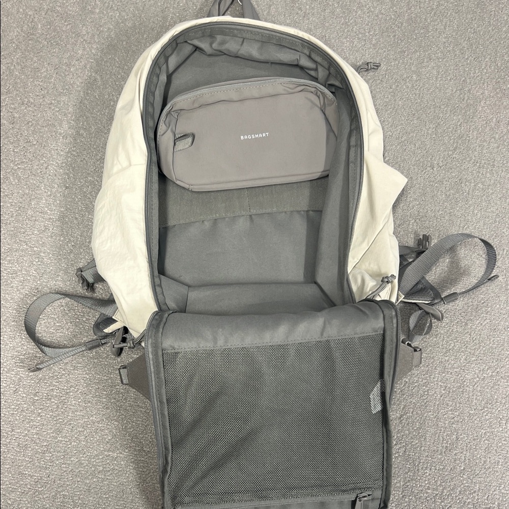 BAGSMART Gray and Cream Men's Backpack - Picture 2 of 15